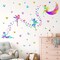 Colorful Fairy Wall Stickers Cute Heart Wall Stickers Butterfly Star Wall Stickers Girly Wall Decals Peel and Stick Pink Purple Fairy Wall Decals for Girls Bedroom Nursery Decor